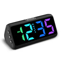 Dazzed Corner - Alarm Clock, Plug in Digital Alarm Clock - Black