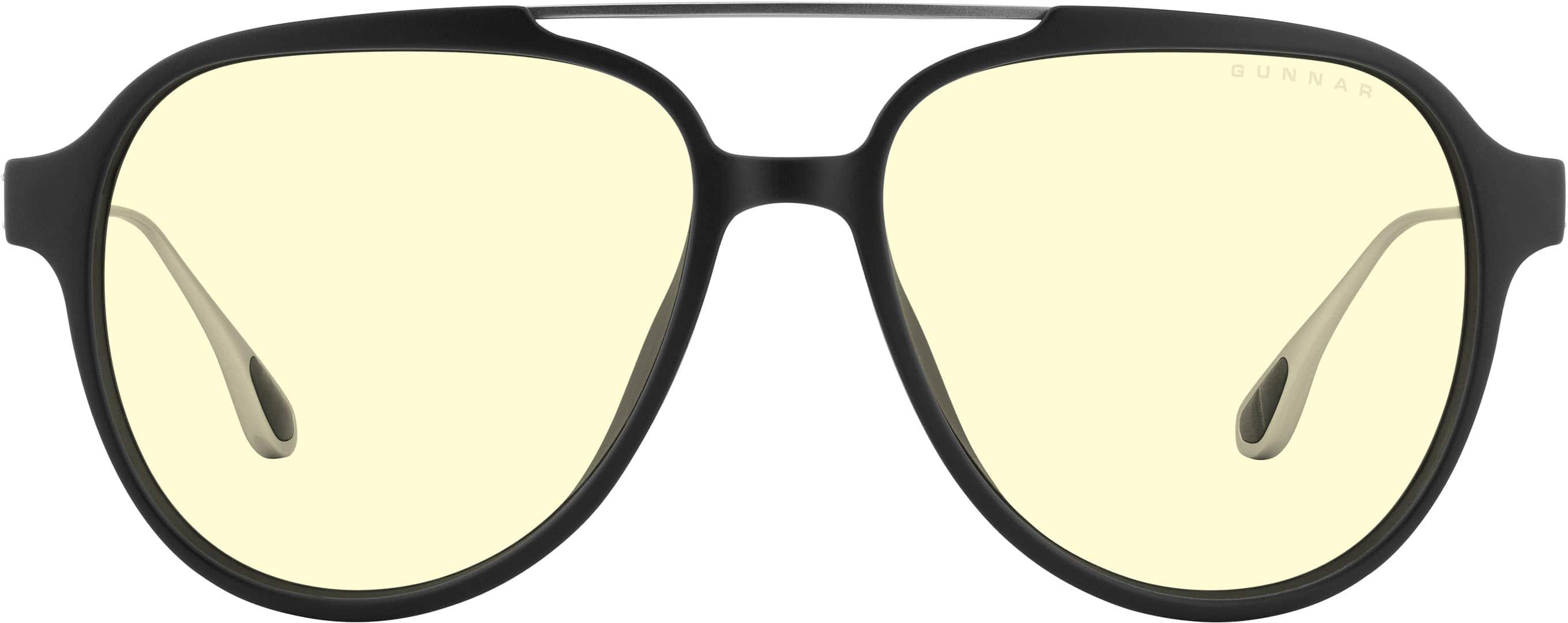 Left. GUNNAR - GUNNAR - Ghost Computer Glasses with Blue Light Reduction , Amber/Sun Shift Lenses - Onyx/Mercury.