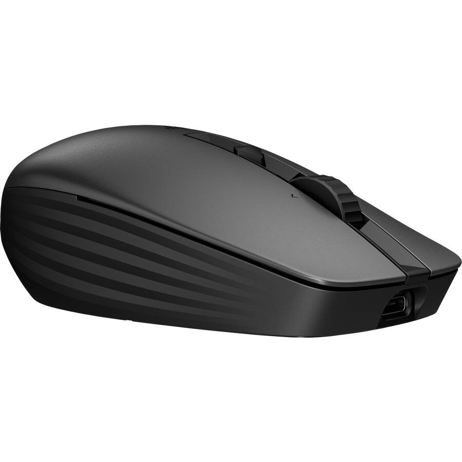 Alt View 5. HP - HP 715 Rechargeable Multi-Device Mouse - Wireless - Bluetooth - 2.40 GHz - Rechargeable - Black - USB Type A - 3000 dpi - Black.