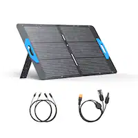Anker - SOLIX PS100 Portable Solar Panel 100W - Black - Front_Zoom