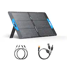 Front. Anker - SOLIX PS100 Portable Solar Panel 100W - Black.