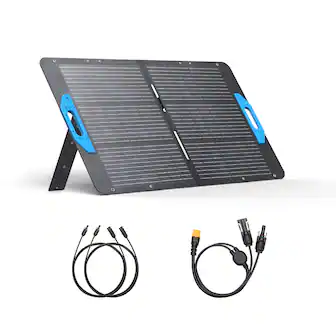 Front. Anker - SOLIX PS100 Portable Solar Panel 100W - Black.