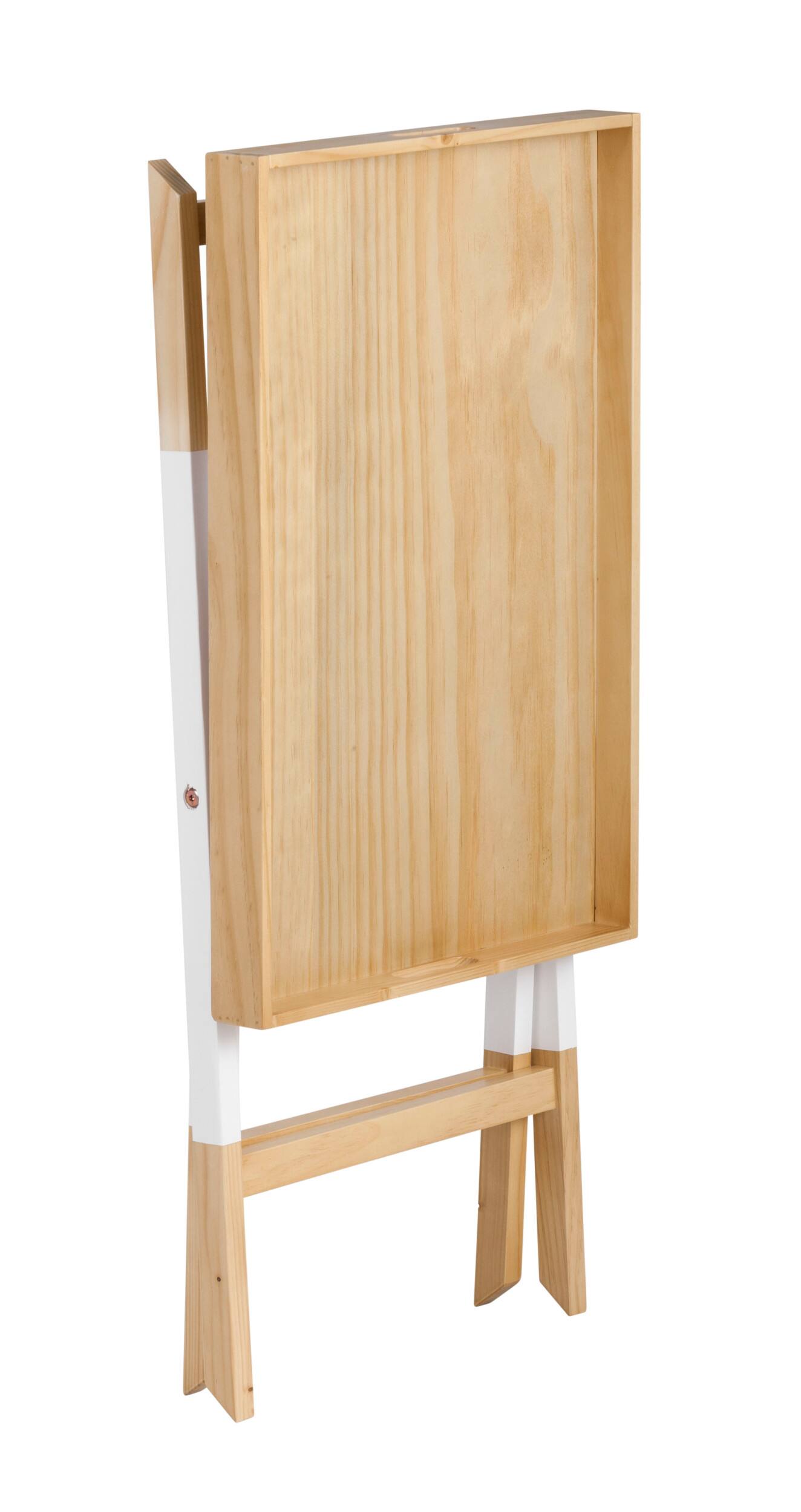 Alt View 13. Universal Expert - Remus Folding Tray Table - Oak and White.