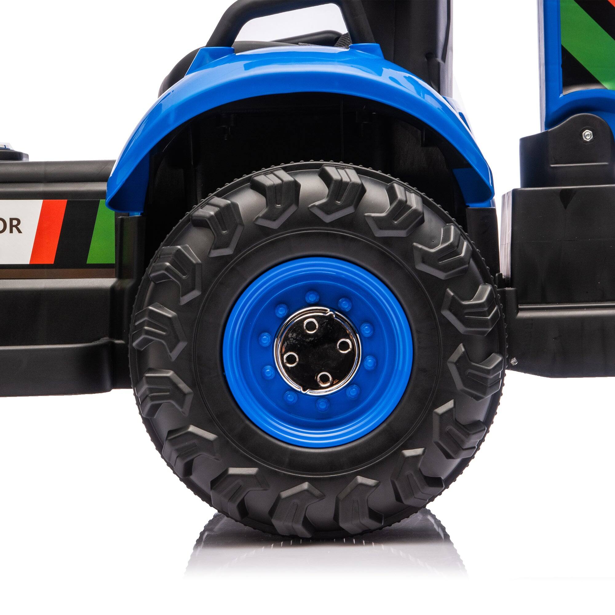 Alt View 5. Boyel Living - 3+ Blue 24V Kids Ride On UTV with Parents Remote Control Twin 80W Motors 578P230011 - blue.