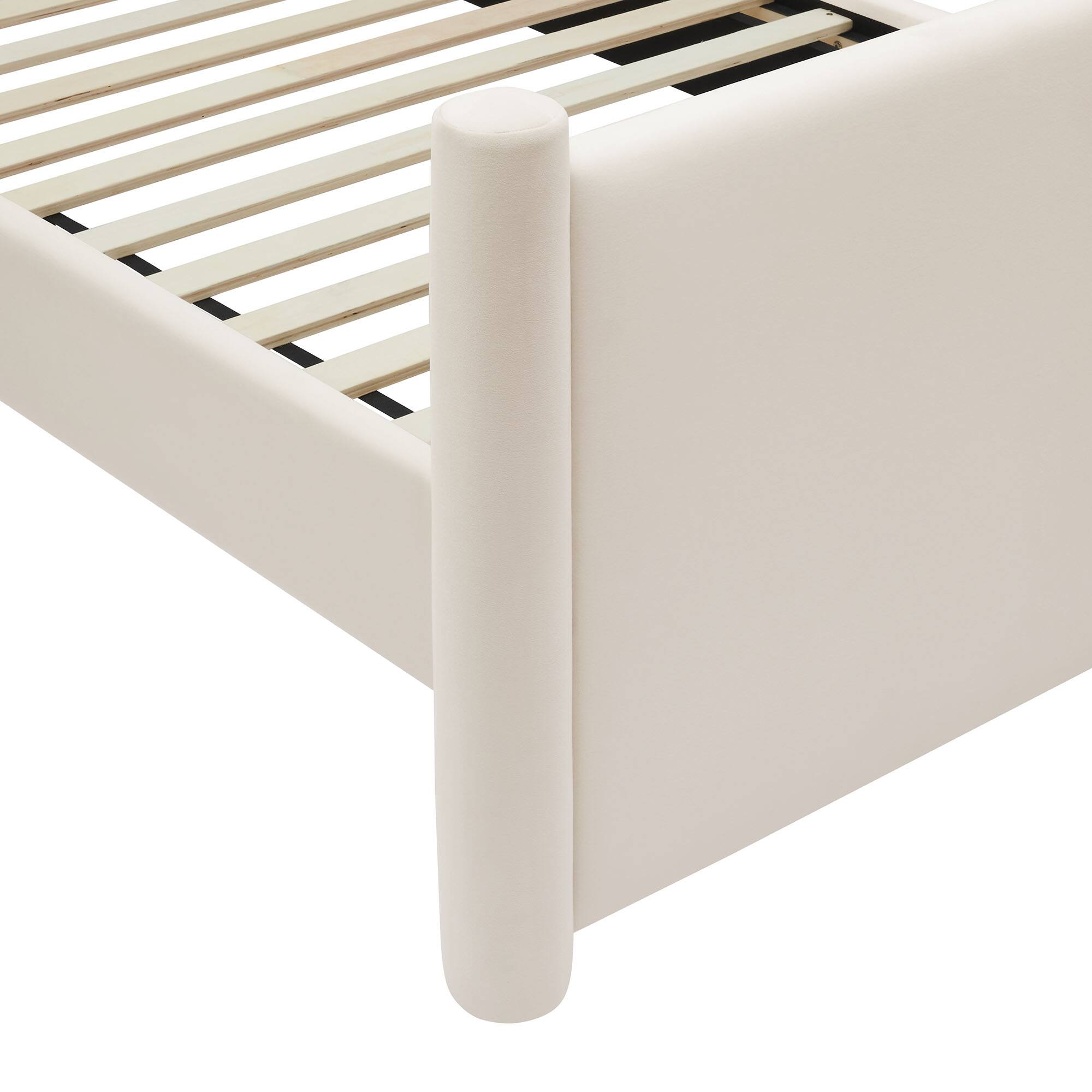 Alt View 4. Modway - Maven King Size Boucle Upholstered Platform Bed - Ivory.