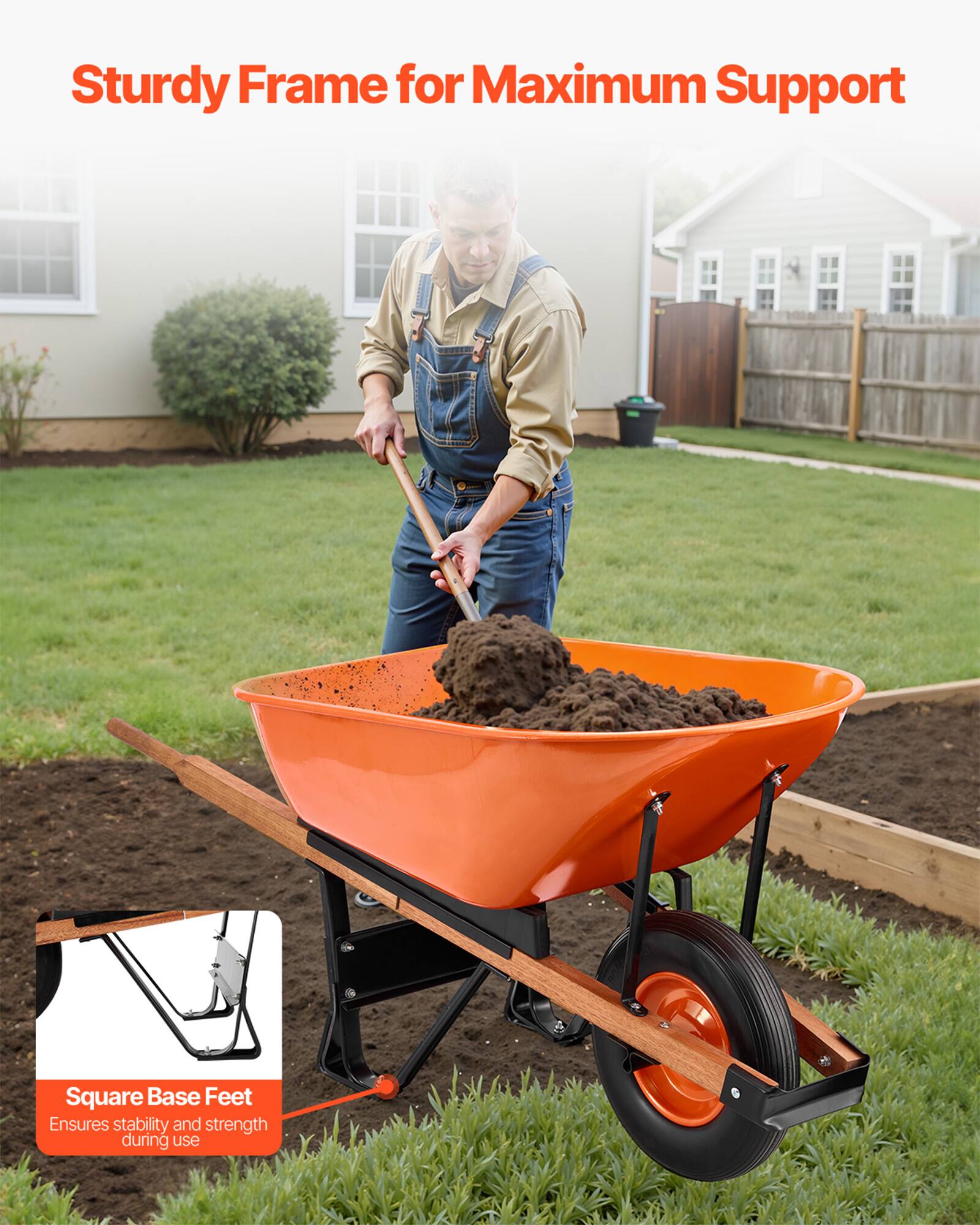 Sturdy Frame for Maximum Support

Square Base Feet
Ensures stability and strength during use