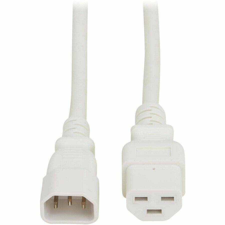 Alt View 6. Tripp Lite - Eaton Tripp Lite Series Power Cord, C14 to C21 - Heavy-Duty, 15A, 250V, 14 AWG, 2 ft. (0.6 m), White - For Computer - White.