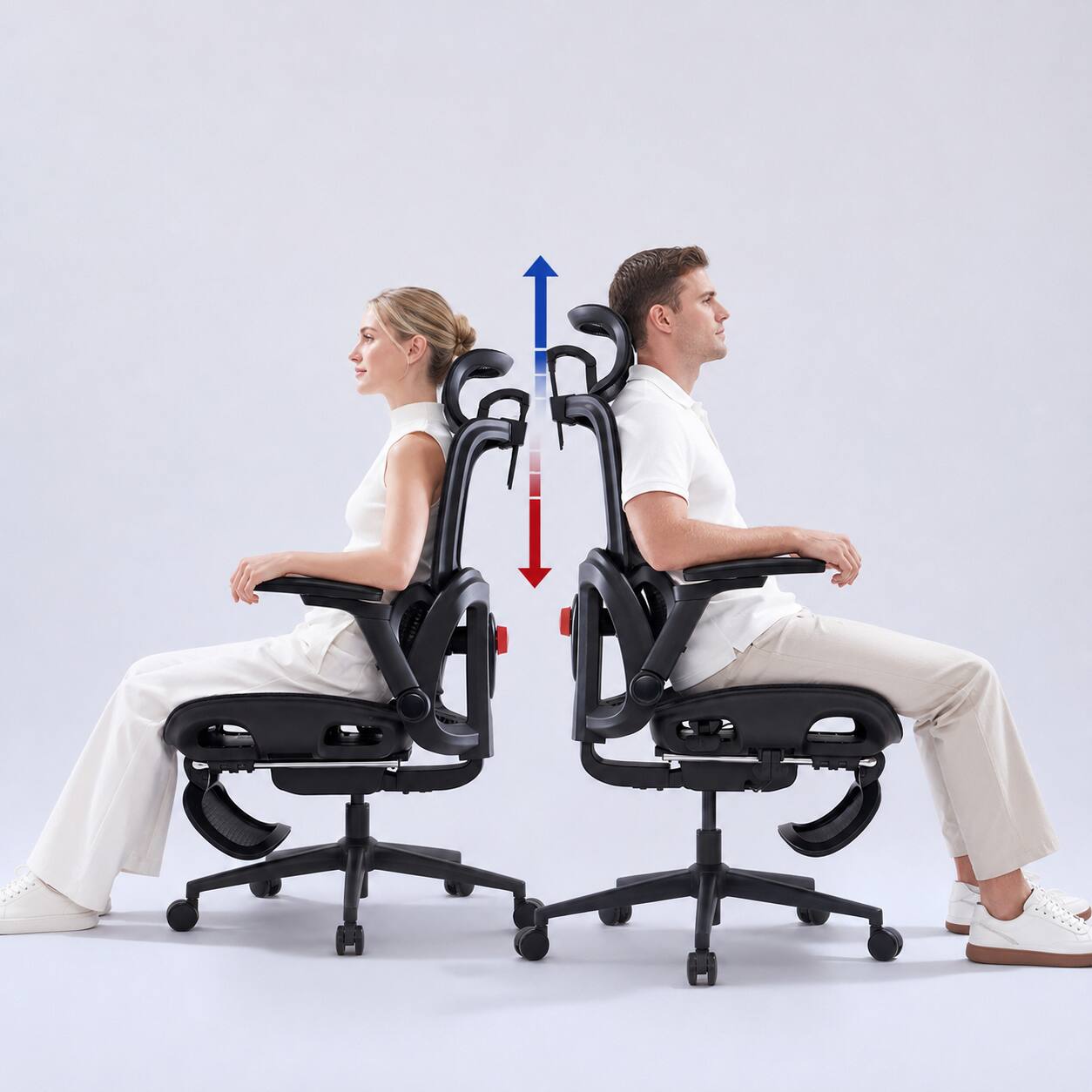 Alt View 10. SIHOO - Sihoo B300 Pro Ergonomic Office Chair with Footrest, 6D Flip-up Armrests & Breathable Mesh High Backm, Adult, 330lbs - Black.