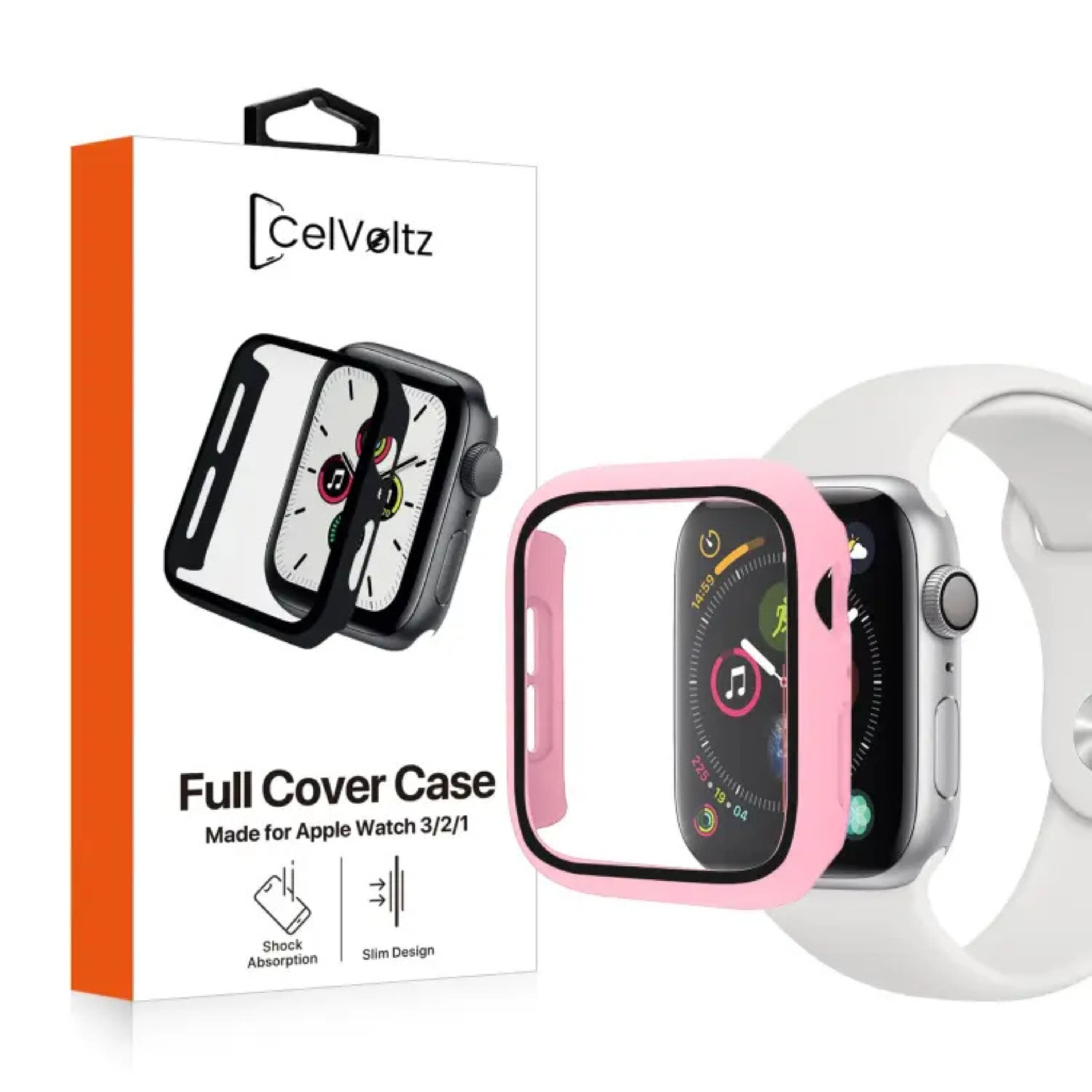 Kitcheniva - Apple Watch Protective Case With Built-In Screen Protector Series 3/2/1 38mm - Pink