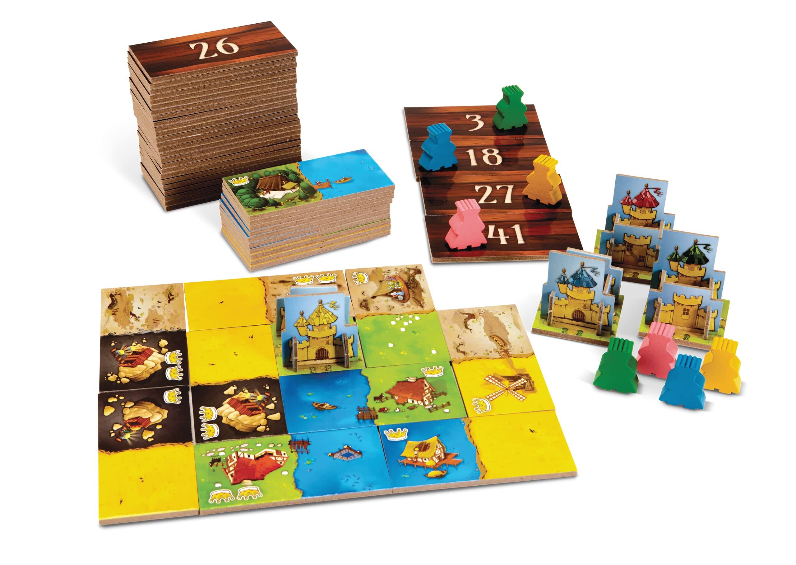 Left. EZTW1 - Games Kingdomino Award Winning Family Strategy Board Game 2-4 Strategy Tabletop Board Game Kingdomino Is One Of The - Kingdomino Age of Giants Expansion.