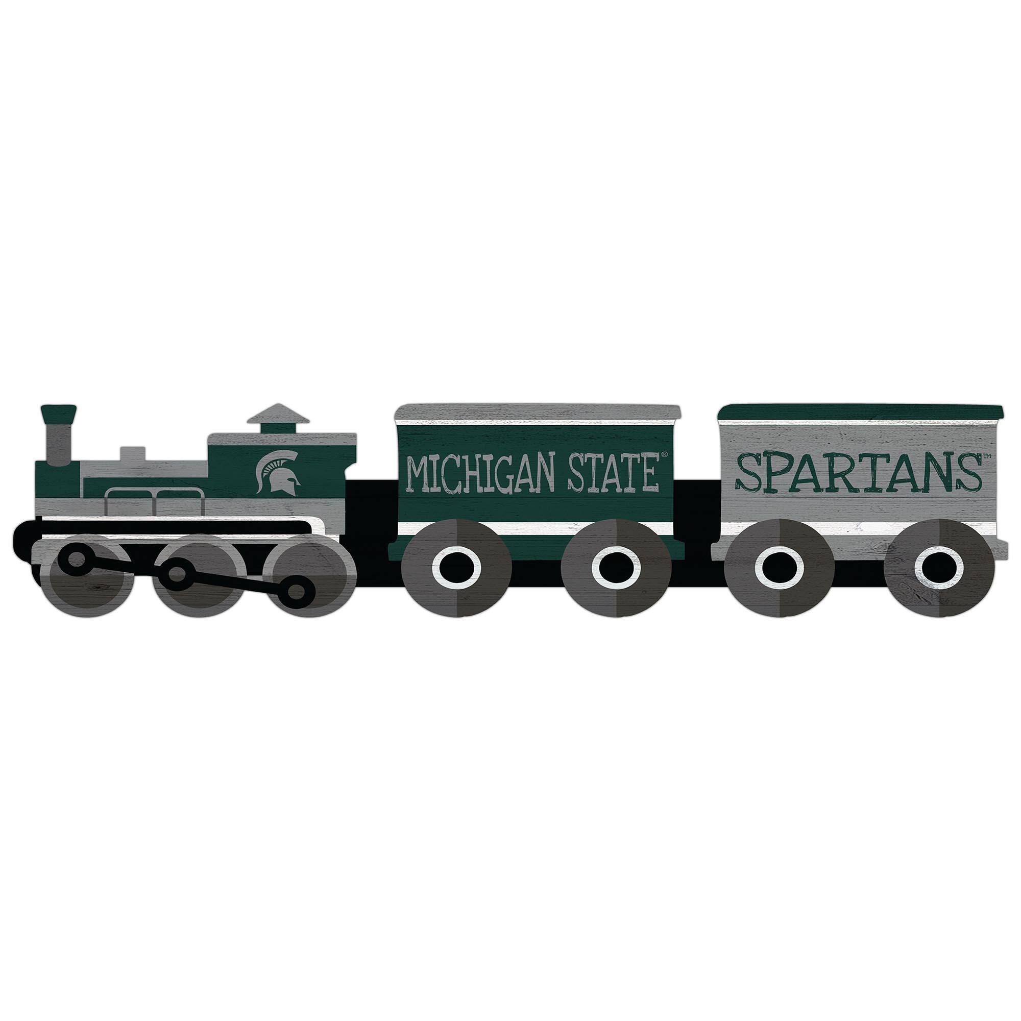 Michigan State Spartans 6'' x 24'' Train Cutout Sign