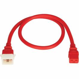 Tripp Lite - PDU POWER CORDS C19 P-LOCK C20 HEAVY-DUTY 20A 12AWG 3FT 6 PACK - Red