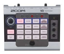 Zoom - V3 Vocal Processor, Vocal Effects Pedal, 3-Part Harmony, Pitch Correction, 16 Studio Grade Effects, Battery Powered