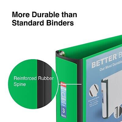 More Durable than Standard Binders

Reinforced Rubber Spine

BETTER B
Our Most Durable
600
3 Inch