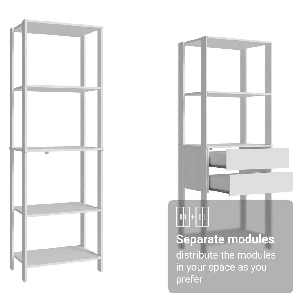 Separate modules distribute the modules in your space as you prefer