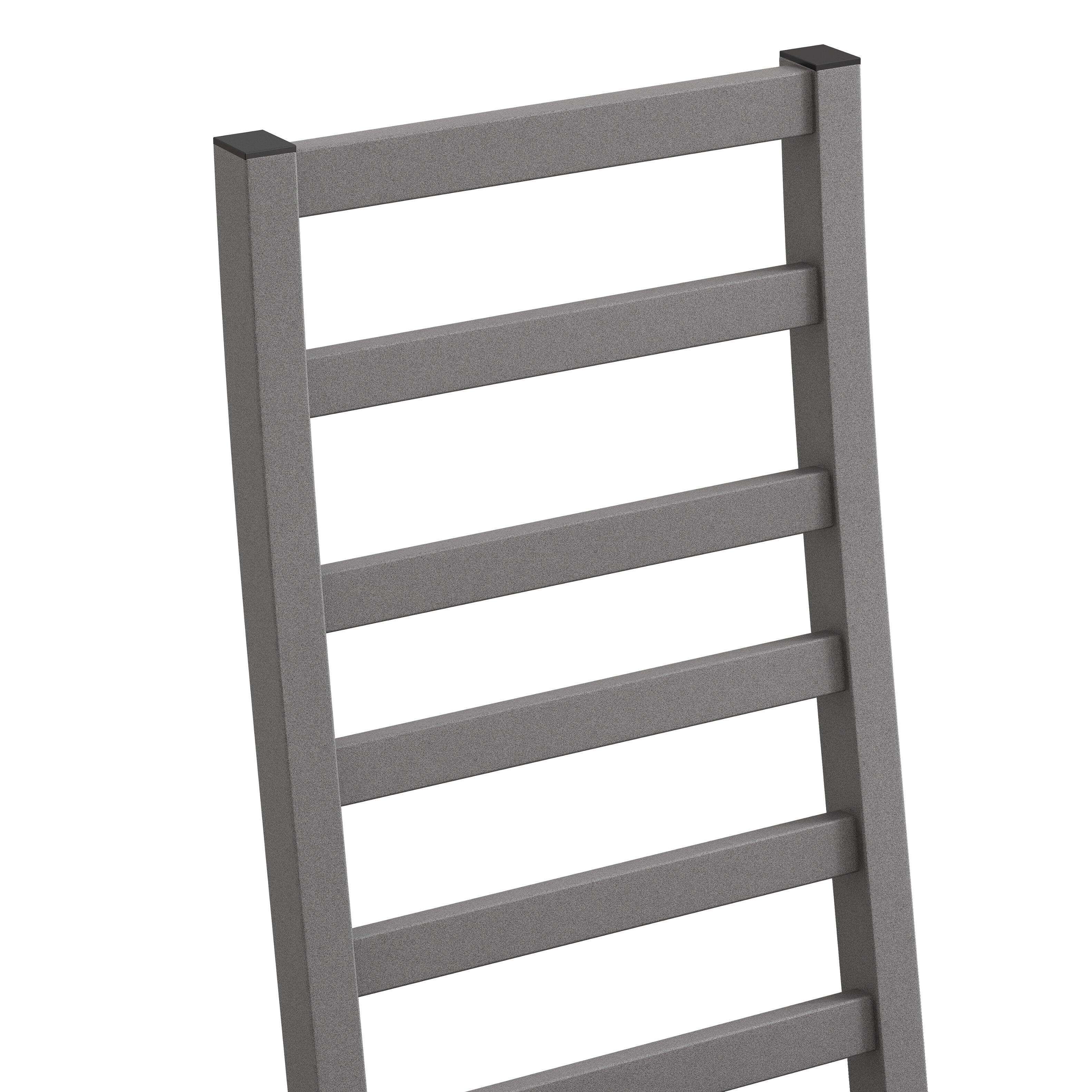 Alt View 4. TinyHomie - Retro Rectangular Stretch Dining Table Stylish Simple Metal Dining Chair Grey Carole Dining Table and Chair Set of 4 - Grey.