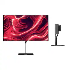 Front. Dough - Spectrum Black 27" Class QHD 480-Hz OLED Gaming Monitor with Gorilla Glass & Monitor Stand Kit - Black.