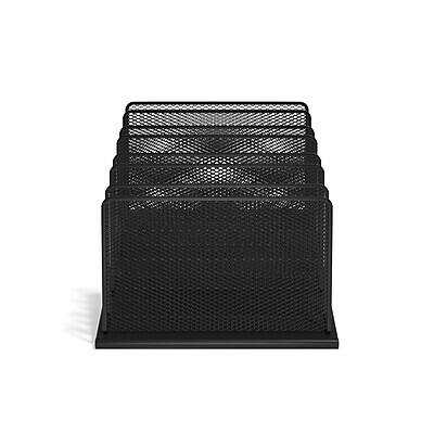 Alt View 2. TRU RED - TRU RED™ 7-Compartment Metal Mesh File Organizer,  Matte Black (TR57559) - Matte Black.