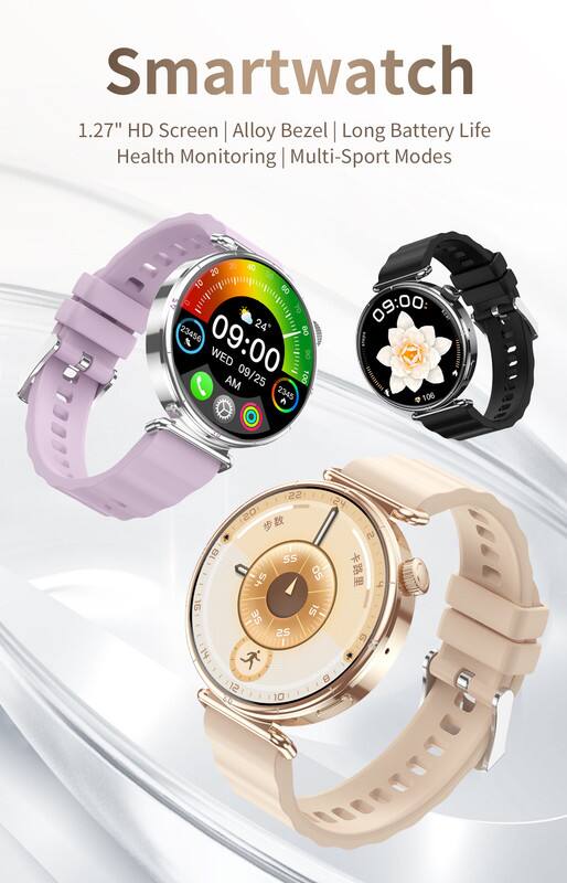 Smartwatch  
1.27" HD Screen | Alloy Bezel | Long Battery Life | Health Monitoring | Multi-Sport Modes