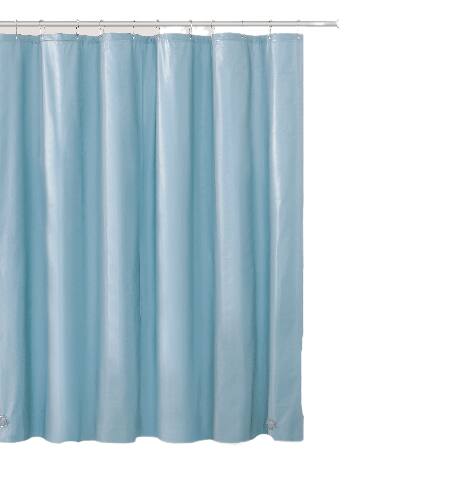 Angle. Kate Aurora - Kate Aurora Hotel Heavy Duty 10 Gauge Vinyl Shower Curtain Liners - Baby Blue 72" x 72" Standard Shower Curtain Liner - Baby Blue.