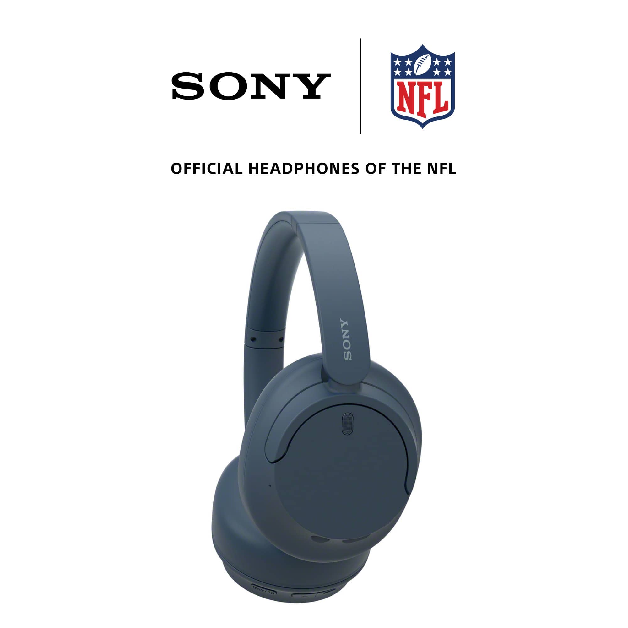 The text on the image reads "Sony NFL Official Headphones of the NFL Sony."