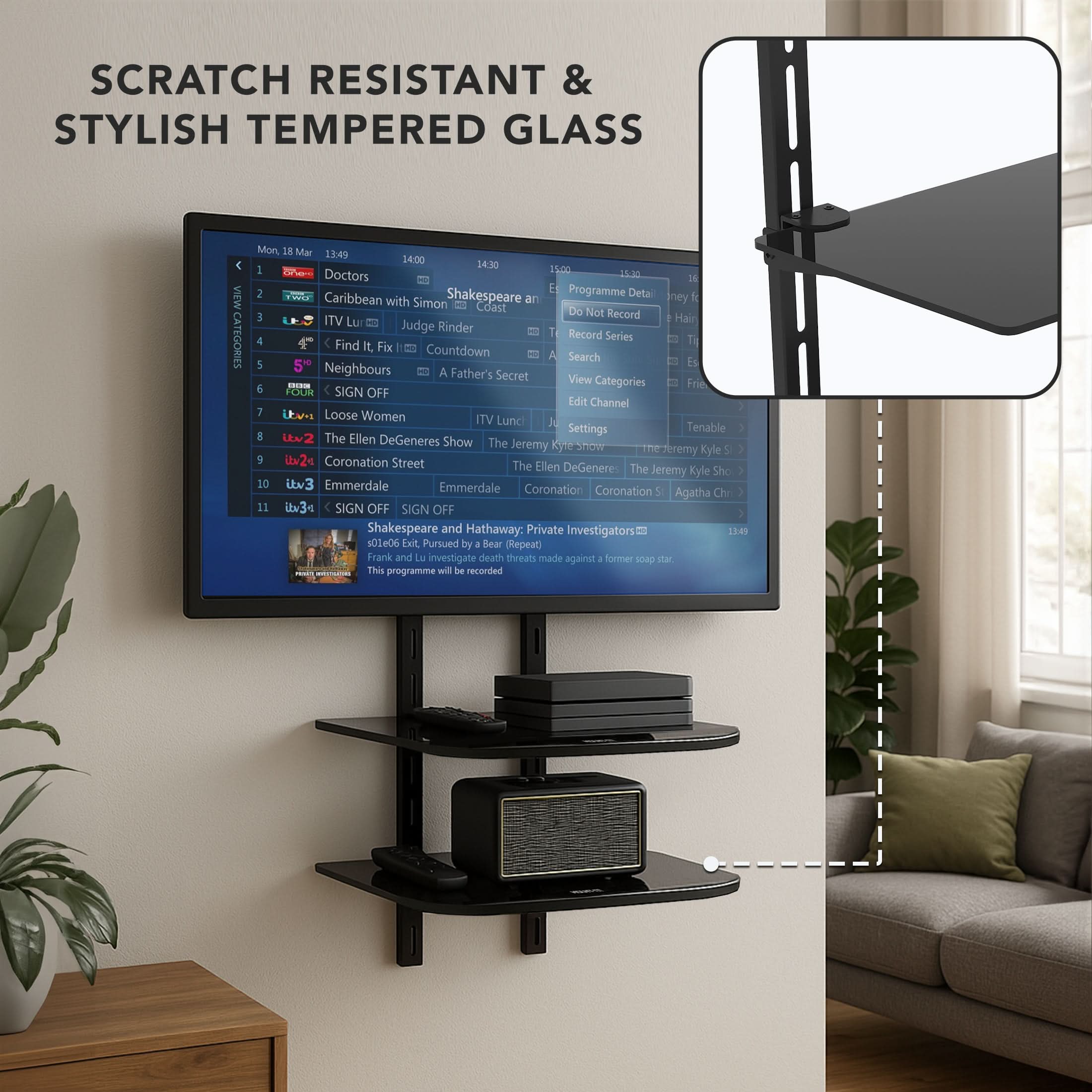 SCRATCH RESISTANT & STYLISH TEMPERED GLASS

VIEW CATEGORIES

Mon 18 Mar 13:49 14:00

1. Doctors
2. Caribbean Shakespeare with Simon and T Coast
3. Judge Rinder
4. Find It, Fix It - Countdown
5. Neighbours - A Father's Secret
6. Loose Women
7. The Ellen DeGeneres Show
8. The Jeremy Kyle Show
9. Coronation Street
10. Emmerdale
11. Shakespeare and Hathaway: Private Investigators

SIGN OFF

Programme Detail
Do Not Record
Record Series
Search
View Categories
Edit Channel
Settings

Frank and Lu investigate death threats made against a former soap star. This programme will be recorded