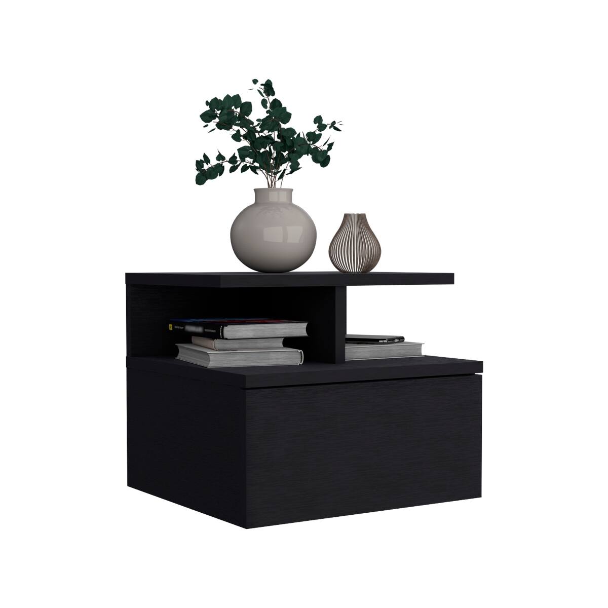 Loheer Floating Nightstand, Wall Mounted Bedside Table with Drawer and ...