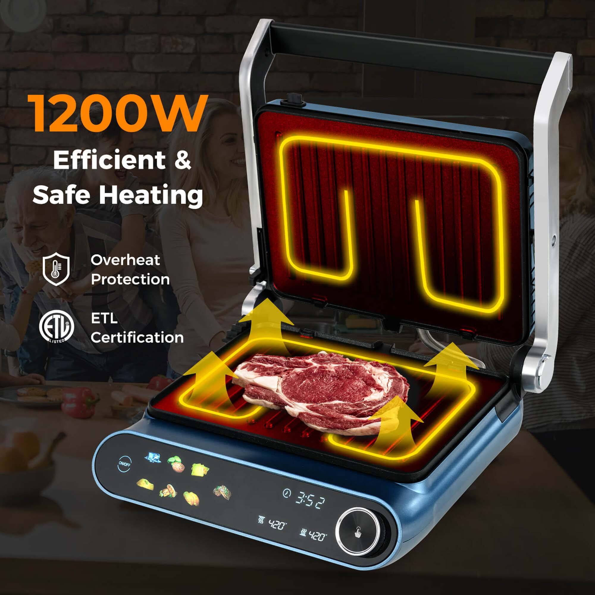 1200W  
Efficient & Safe Heating  
Overheat Protection  
ETL Certification  

3:52  
420°