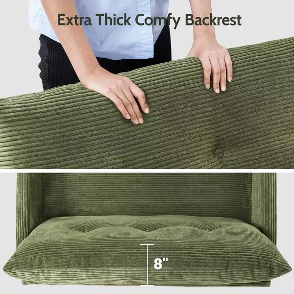Extra Thick Comfy Backrest  
8"