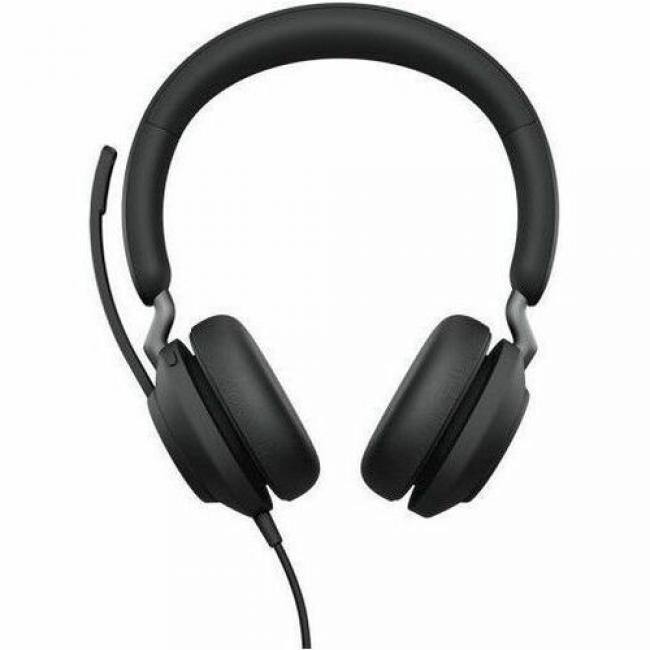 Jabra - Evolve2 40 SE Headset - Microsoft Teams Certification - Stereo - USB Type A, USB Type C - Wired - 20 Hz to 20 kHz - Red
