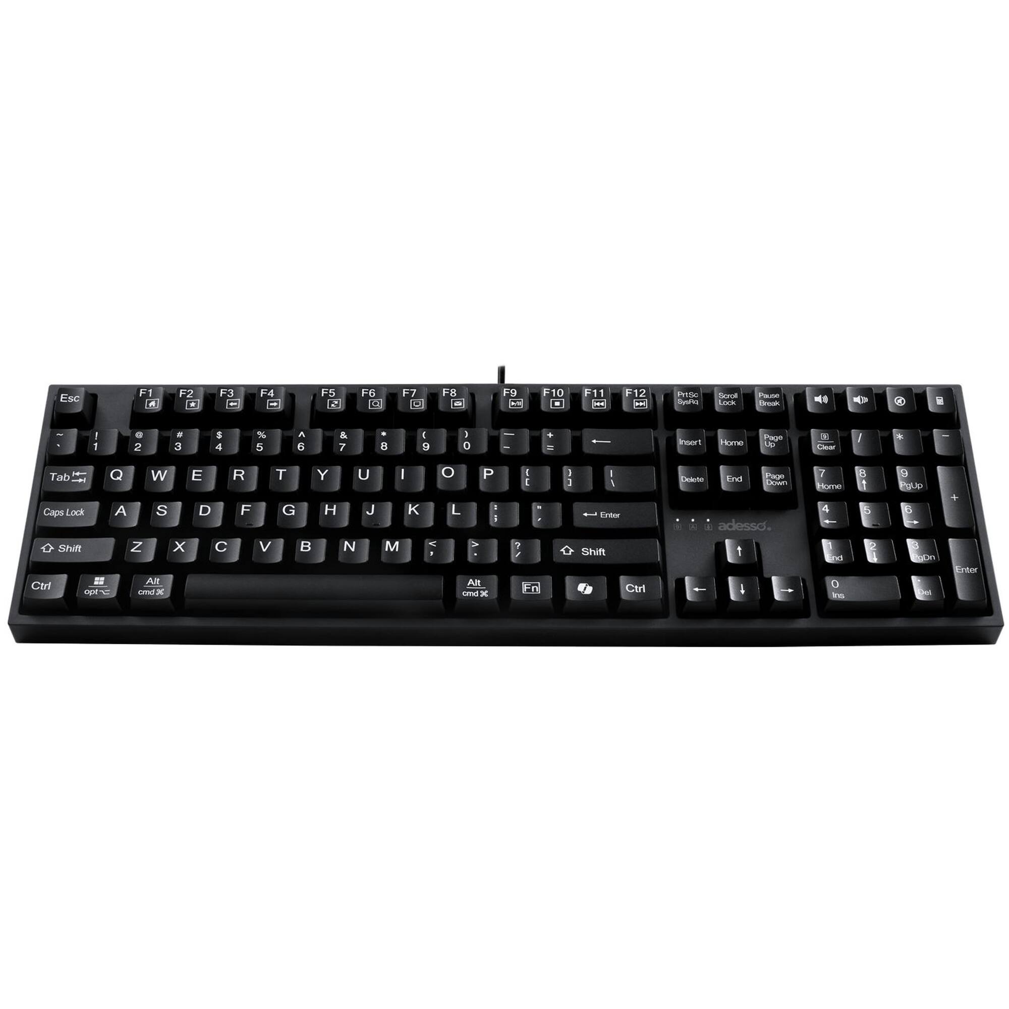 Adesso MultiOS Mechanical Keyboard With CoPilot AI Hotkey Black AKB