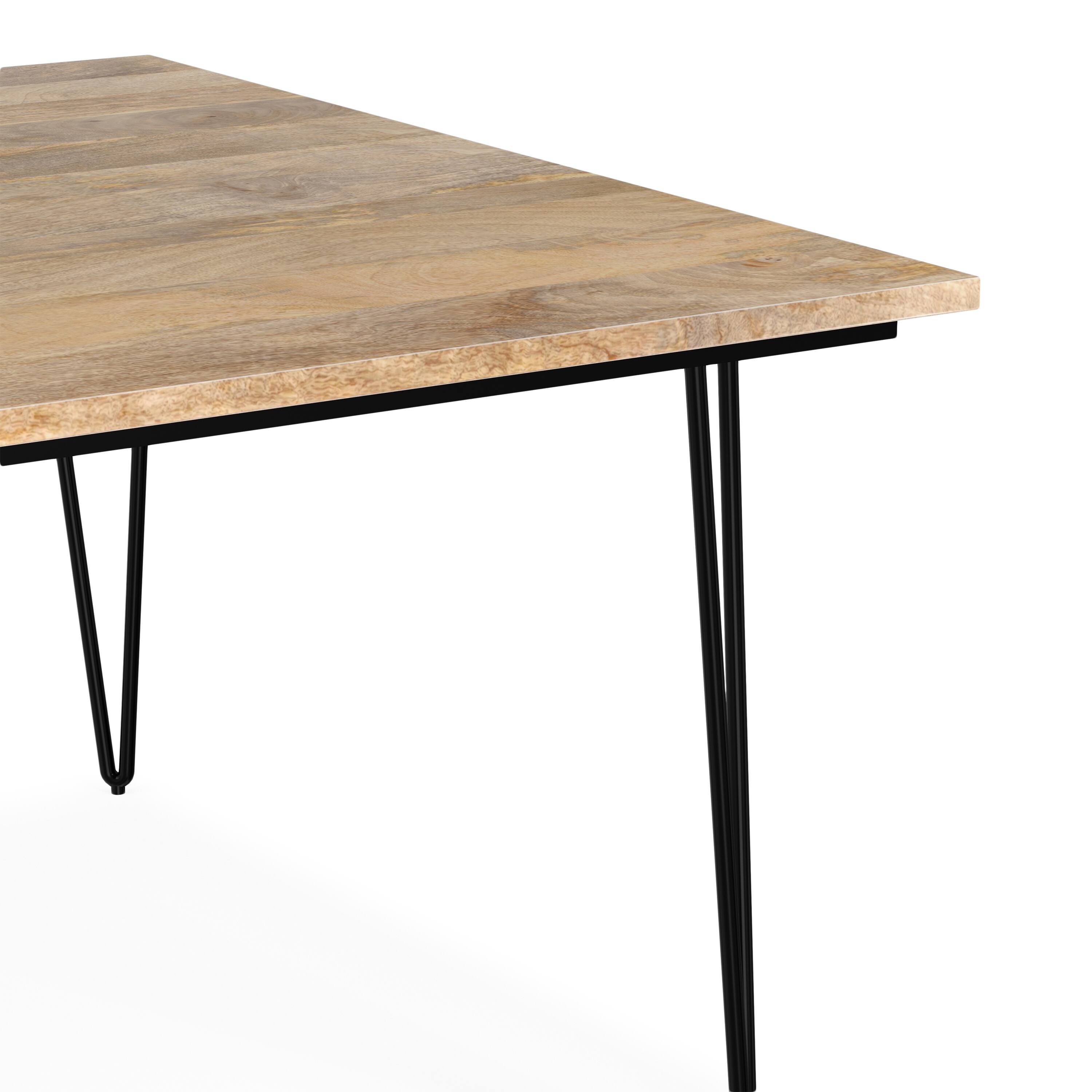 Alt View 6. Simpli Home - Hunter SOLID MANGO WOOD and Metal 54 inch x 54 inch Square Industrial Dining Table in Natural - Natural.