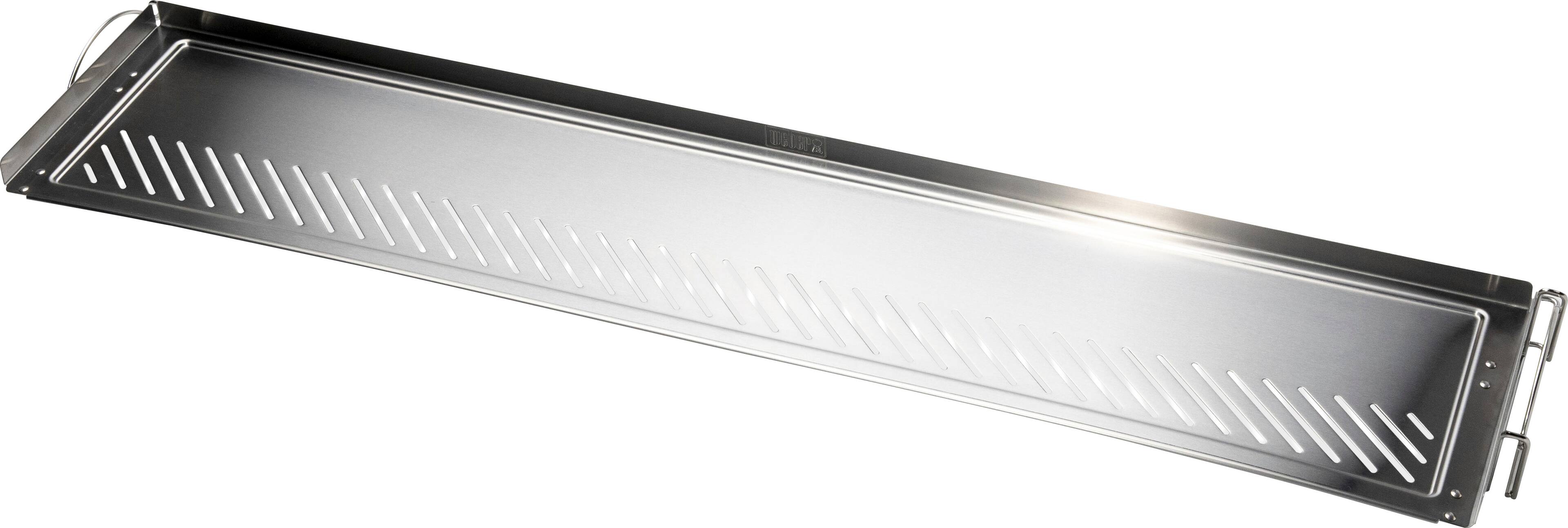 Left. Weber - Dual-Level Warming Rack works with 36" Slate Griddle - Silver.