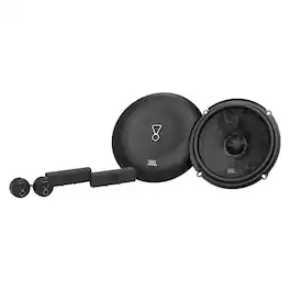 JBL - STAGE368C 6.5” 2-Way Component Speaker with Grille - Black/Gray