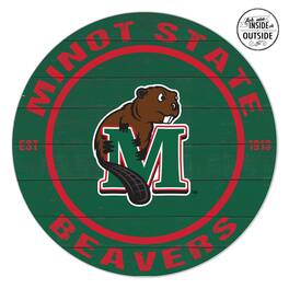 Jardine - Minot State Beavers 20" x 20" Indoor/Outdoor Circle Sign - Green