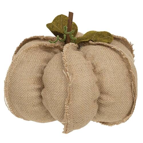 Back. BreeBe - Large Burlap Pumpkin 3 Asstd. - Multi.
