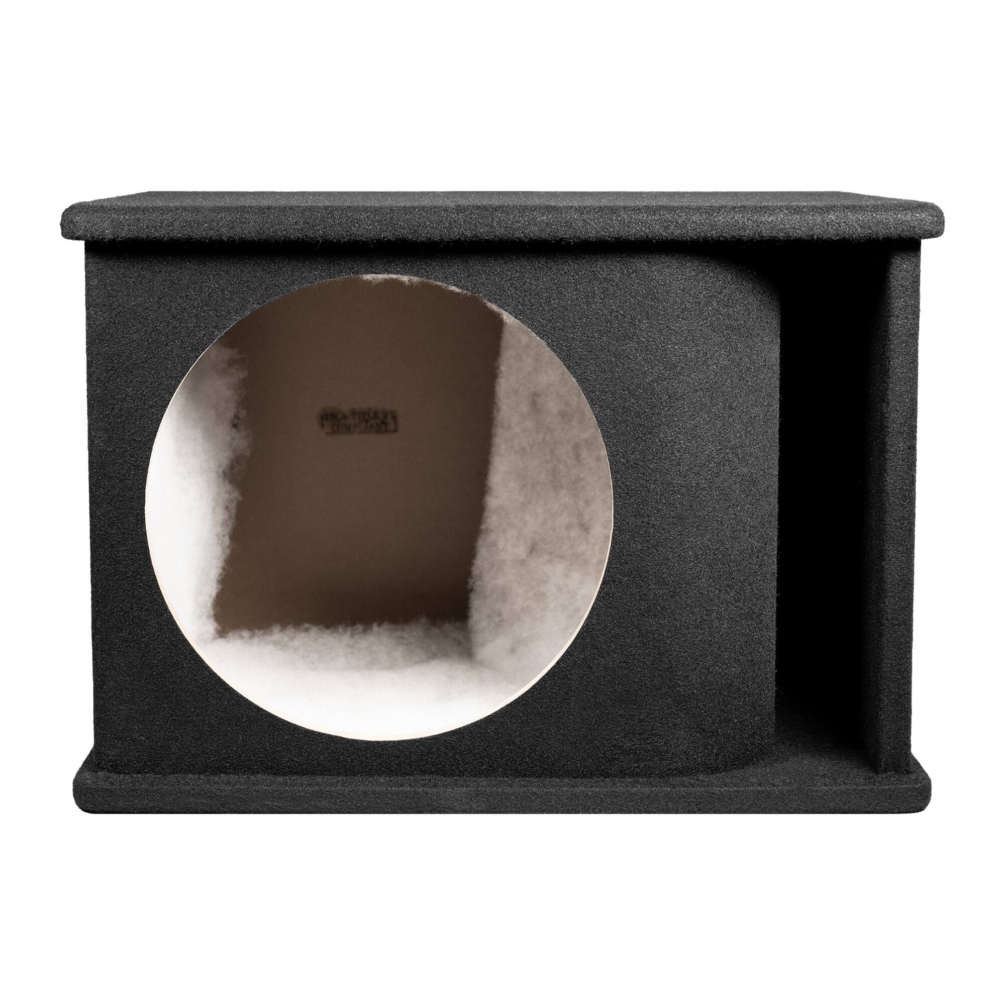 Alt View 2. QPower - QPower 12" Single Horn Ported Subwoofer Box Enclosure, 5/8" MDF, Black Carpet - BLACK.