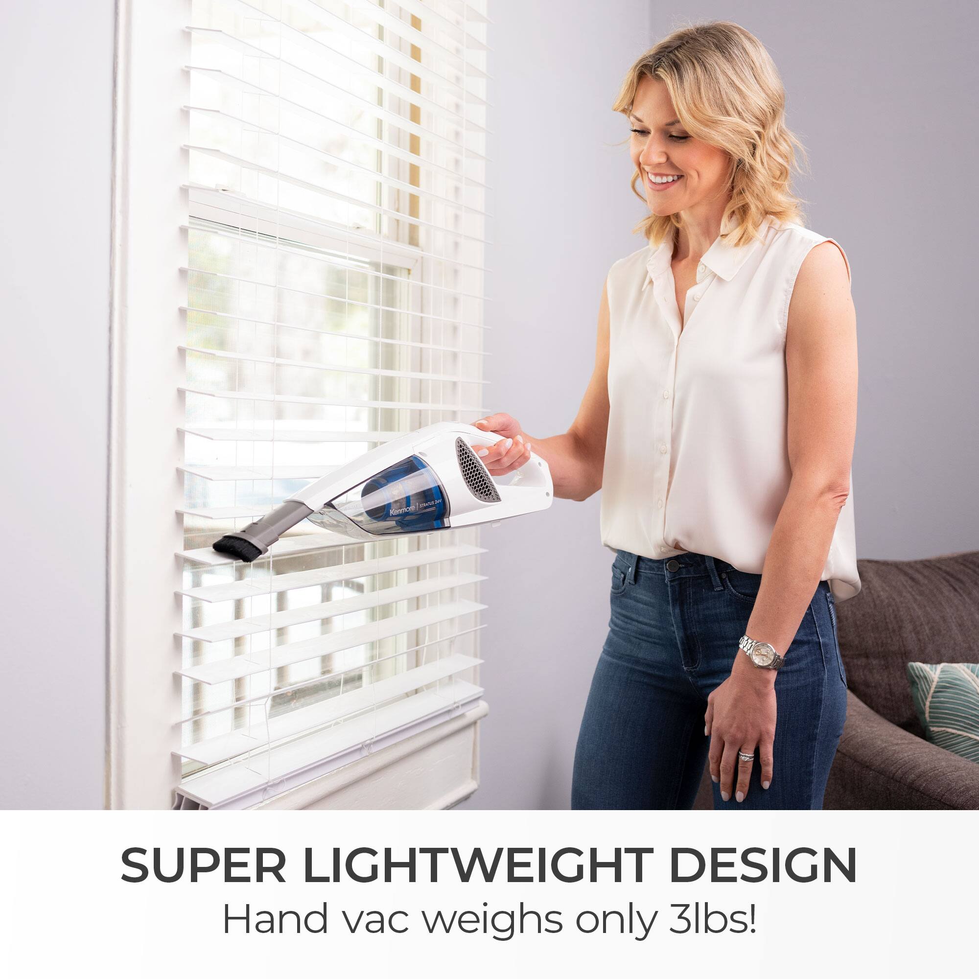 Keeprice  
SUPER LIGHTWEIGHT DESIGN  
Hand vac weighs only 3lbs!