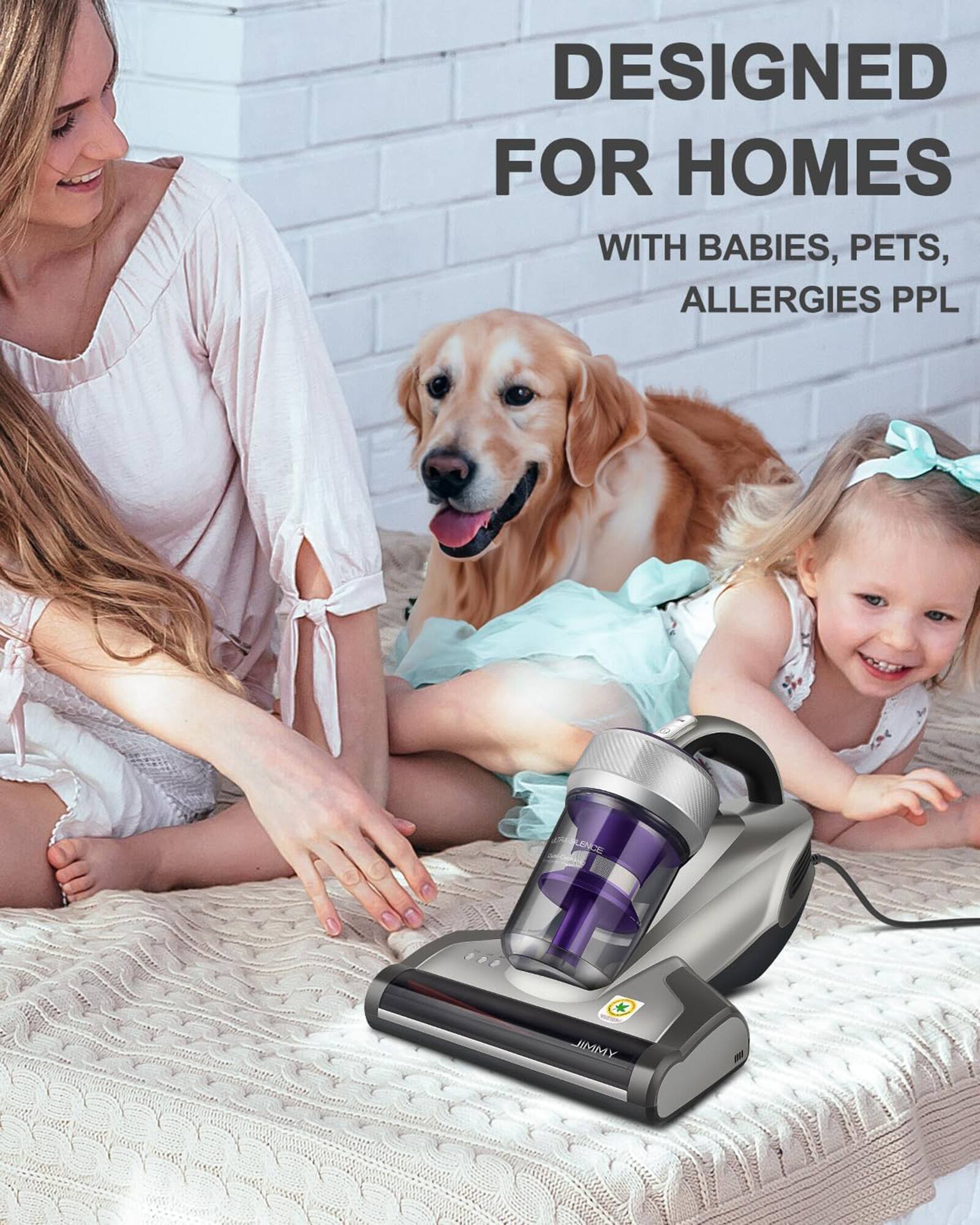 Designed for homes with babies, pets, and allergies.