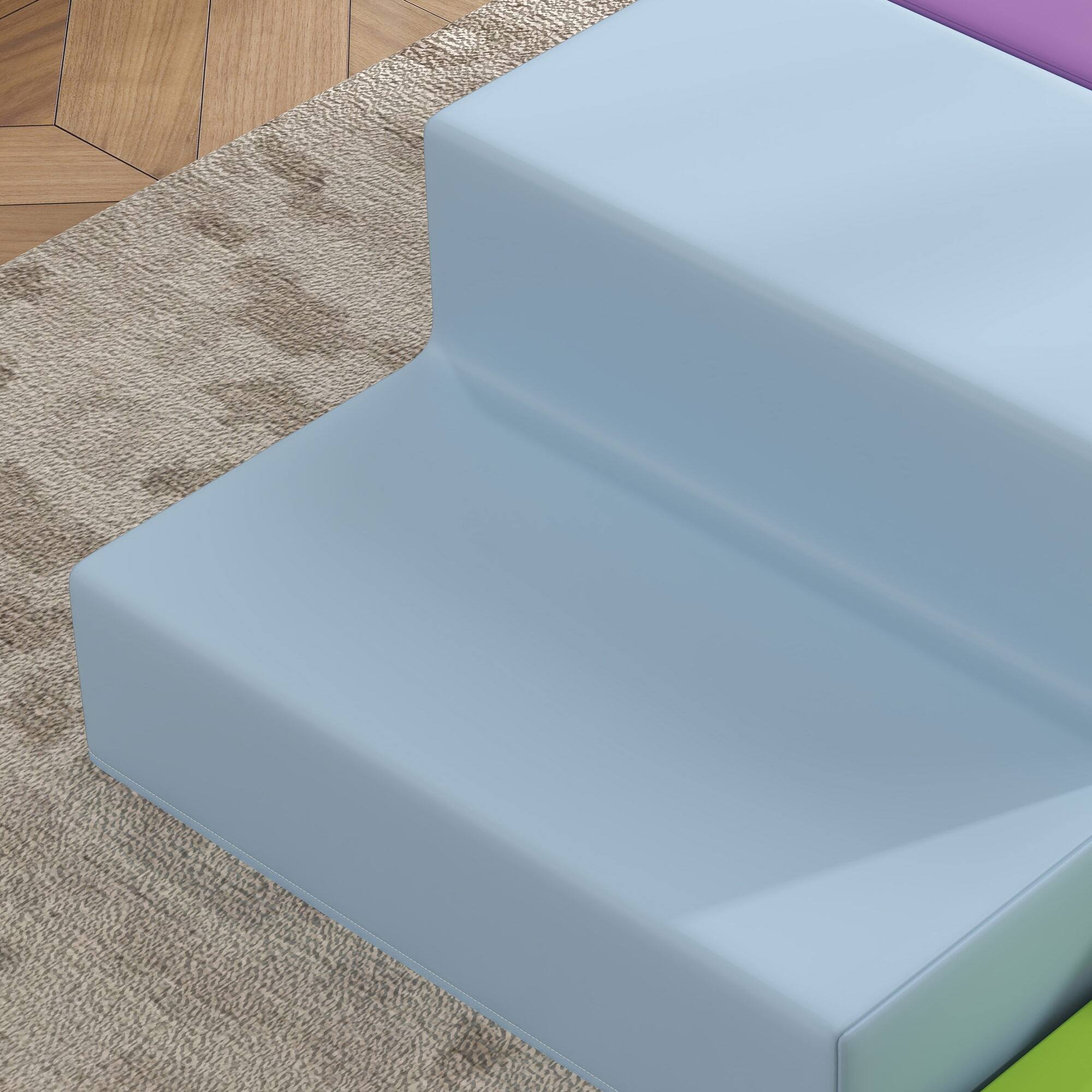 Alt View 5. Qaba - Foam Play Set, Easy-to-clean 4 Piece Soft Indoor Climber, Safe Kids Climbing Set, Crawling or Sliding.