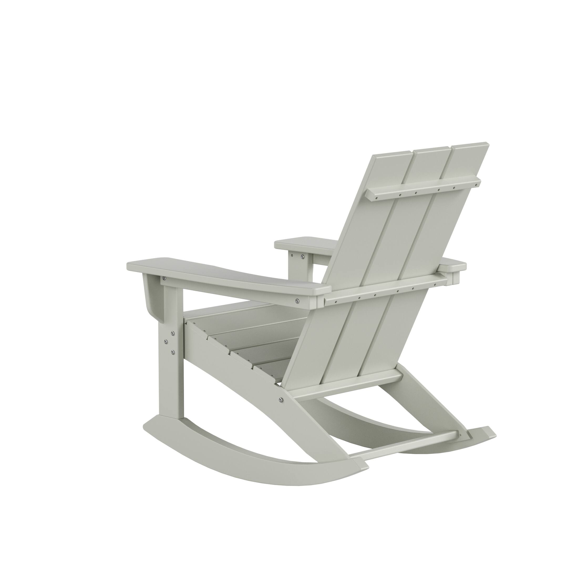 Alt View 3. WestinTrends - WestinTrends Ashore Outdoor Patio Modern Adirondack Rocking Chair - Sand.