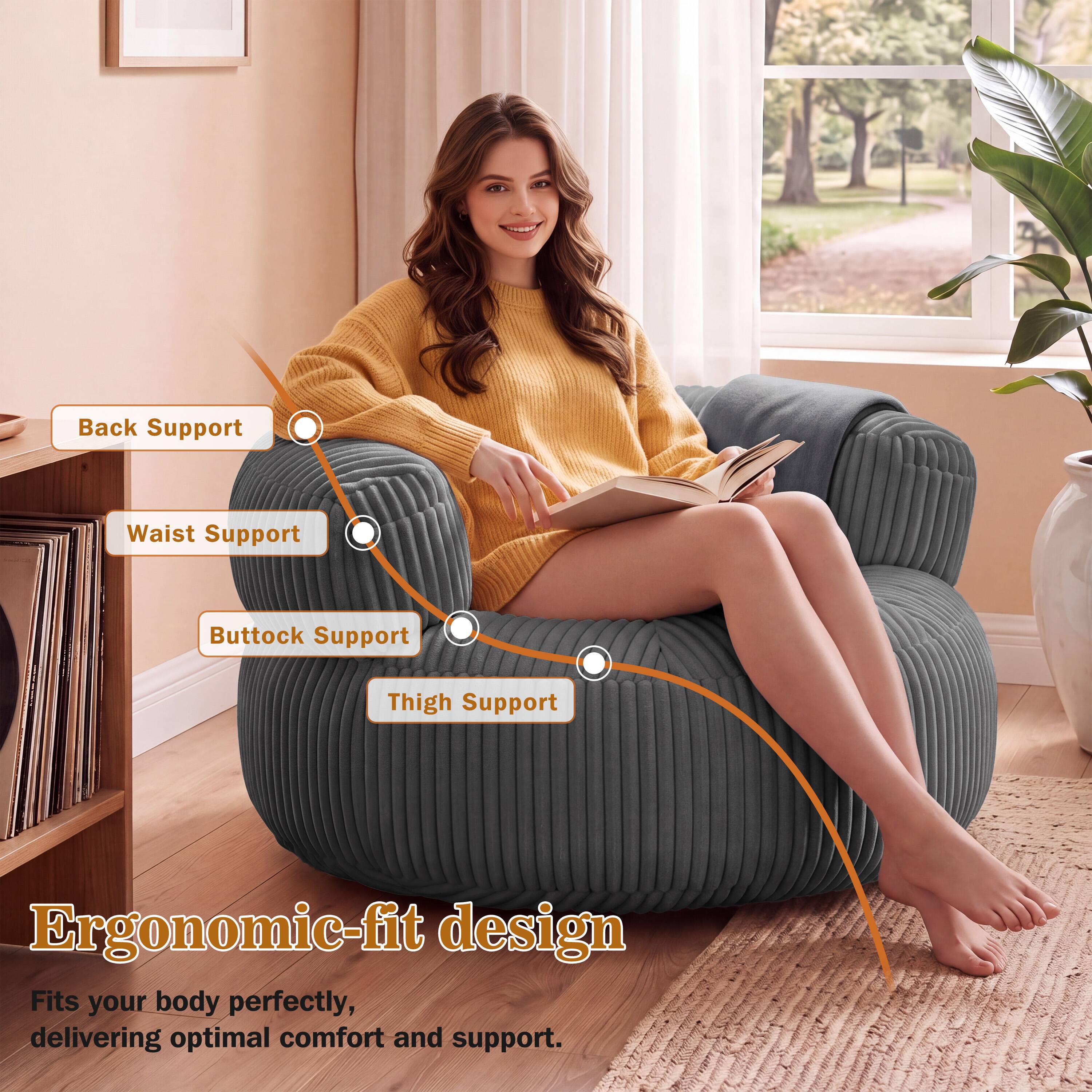 Back Support  
Waist Support  
Buttock Support  
Thigh Support  

Ergonomic-fit design  
Fits your body perfectly, delivering optimal comfort and support.
