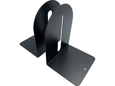 Alt View 1. Huron - Huron Steel Book Ends, 7.25"H, Black (HASZ0089) - Black.