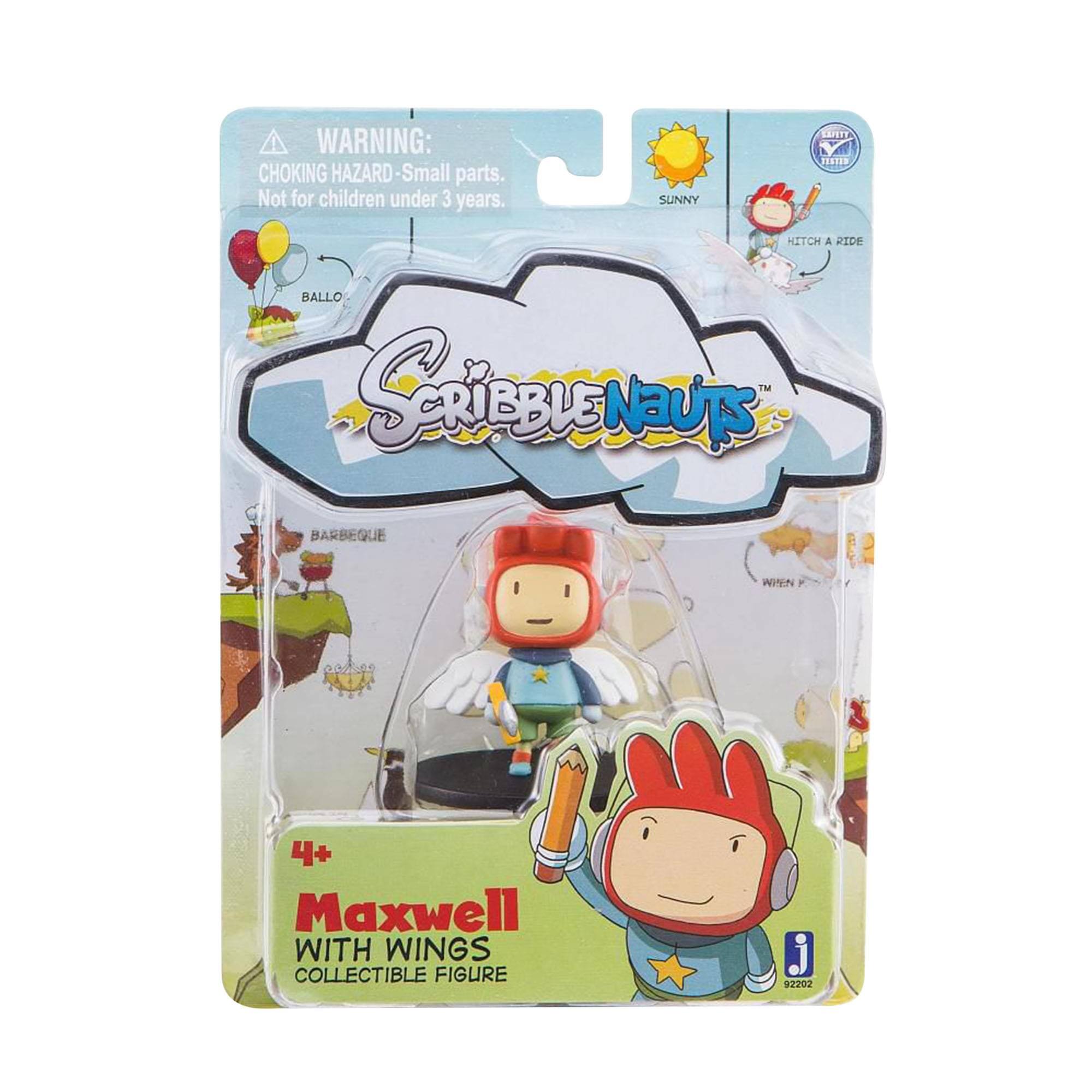 WARNING: CHOKING HAZARD - Small parts. Not for children under 3 years.  
Scribbles Nauts  
Maxwell with Wings Collectible Figure  
92202