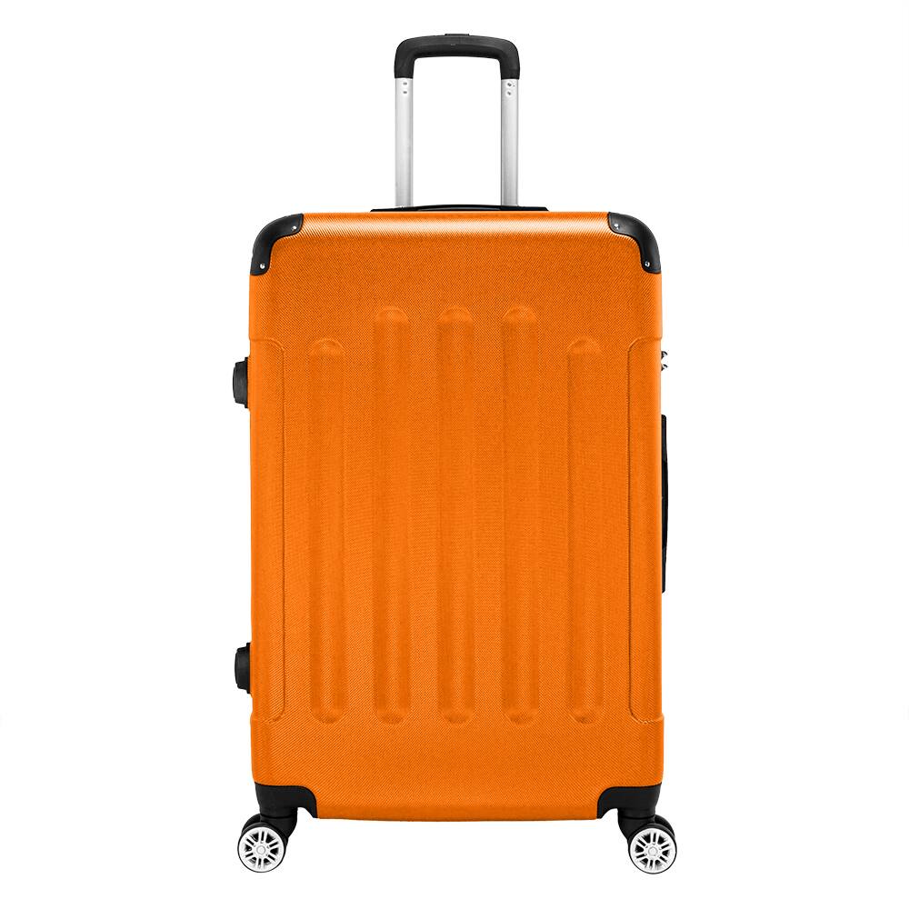 Alt View 1. Winado - 20"/24"/28" 3-Piece Hardshell Carry-On Luggage Set, Lightweight ABS Suitcase with Spinner Wheels & TSA Lock - Orange.