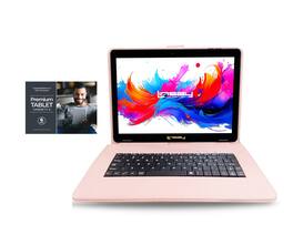 LINSAY - 10.1"Octa Core 256GB Storage Android 15 Tablet with Style Keyboard Premium TABLET Variety Applications - Pink