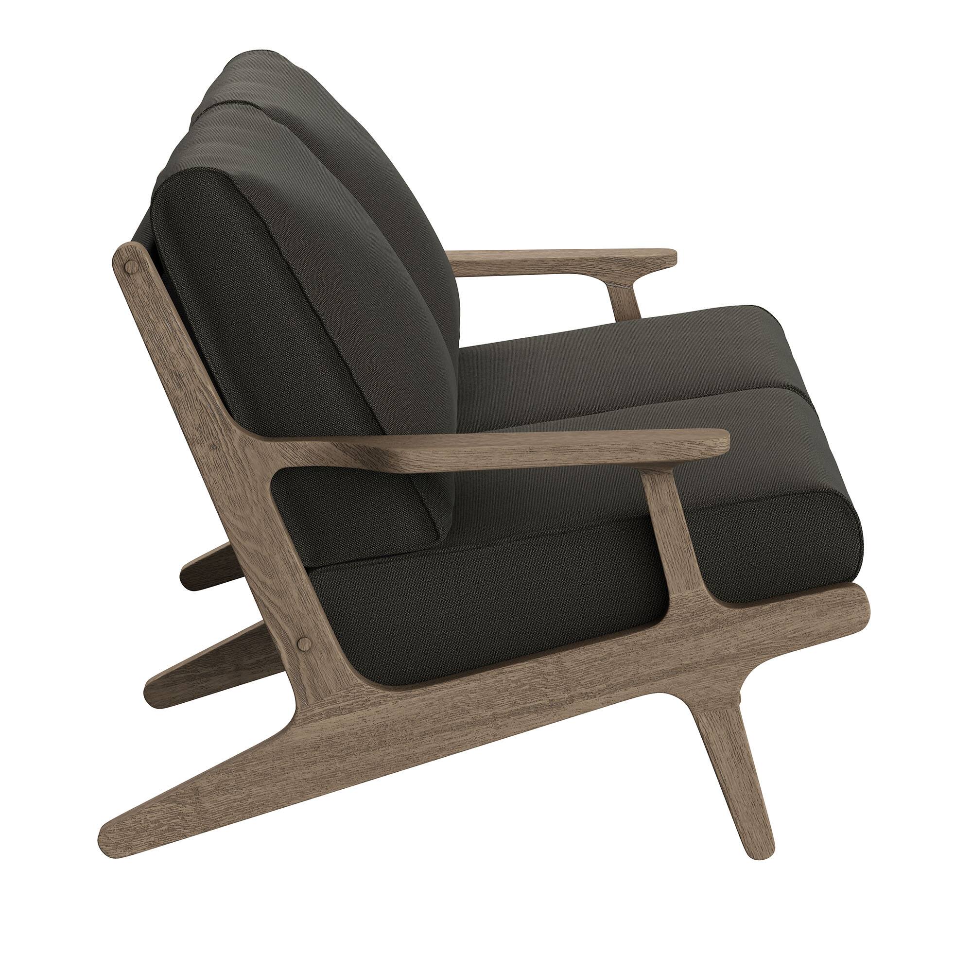 Back. Modway - Saratoga Outdoor Patio Teak Wood Loveseat by Modway - Weathered Gray Flint.