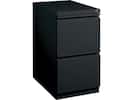 Front. Staples - 2-Drawer Mobile Vertical File Cabinet, Letter Size, Lockable, 27.75"H x 15"W x 20"D - Black.