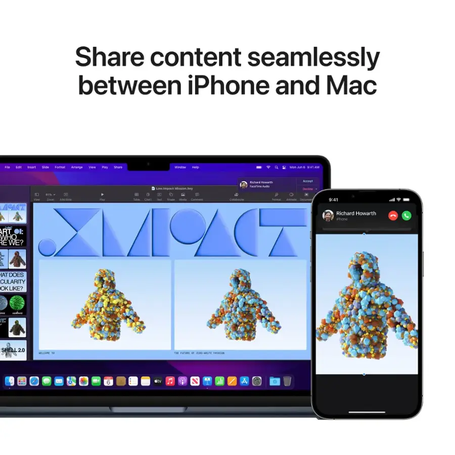 Share content seamlessly between iPhone and Mac.
