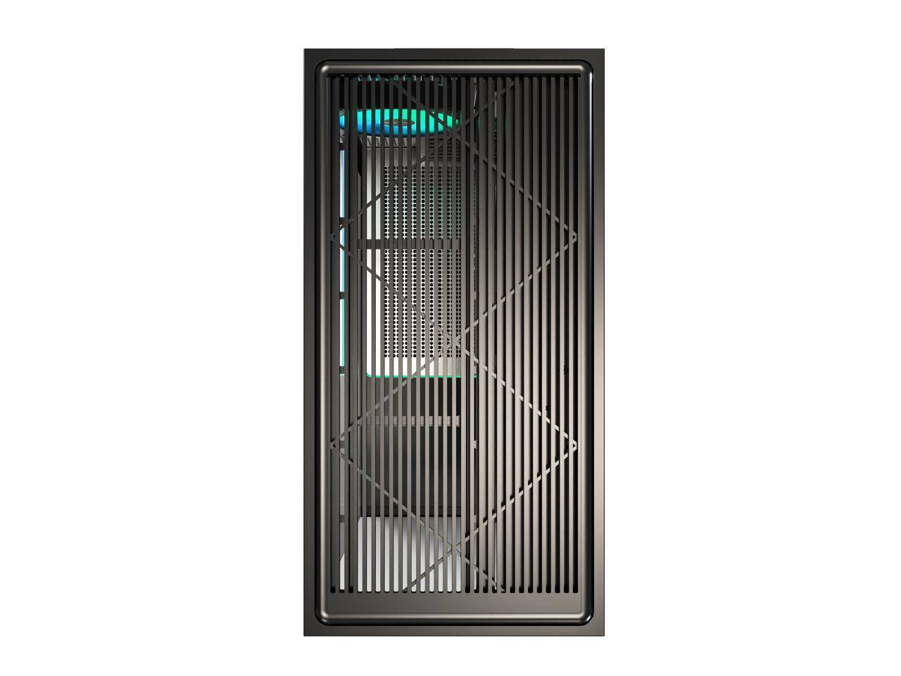 Alt View 5. Montech - MONTECH TG3 ATX Mid Tower, ARGB Fans & Strip, Tempered Glass, RTX 5090 Support (TG3B) - Black.